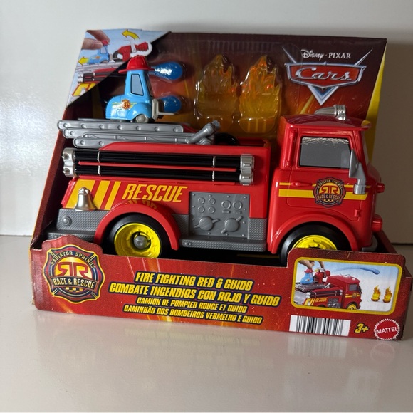 Disney Pixar Cars Fire Rescue Truck Toy - Picture 5 of 5